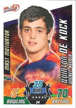 CRICKET - 2014-15 Topps Cricket Attax IPL - #034 Quinton de Kock - Delhi Daredevils