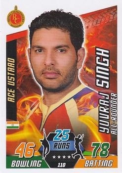 CRICKET - 2014-15 Topps Cricket Attax IPL - #110 Yuvraj Singh - Royal Challengers Bangalore