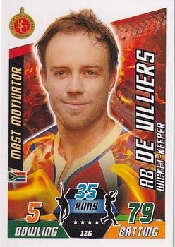 CRICKET - 2014-15 Topps Cricket Attax IPL - #126 AB De Villiers - Royal Challengers Bangalore