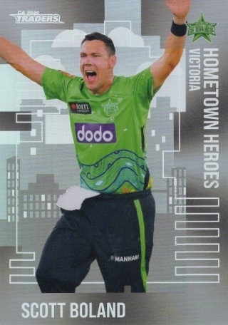 CRICKET - Traders 2024-25 - Hometown Heroes Silver #HHS17 - Scott Boland SN150 - Melbourne Stars