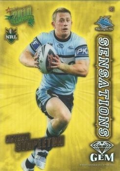 NRL - 2010 Select Champions - Sensation Gems #SG08 - Nathan Stapleton - Cronulla Sharks