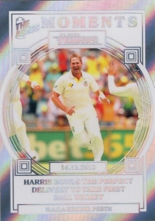 CRICKET - Traders 2025-26 - The Ashes Moments Silver #AMS20 - 16/12/2013 W.A.C.A. (Ryan Harris) SN165 - Australia
