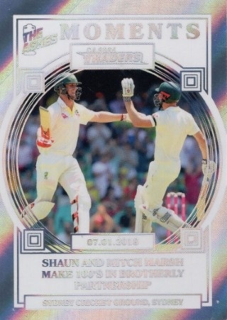 CRICKET - Traders 2025-26 - The Ashes Moments Silver #AMS22 - 07/01/2018 SCG (Mitch & Shaun Marsh) SN165 - Australia