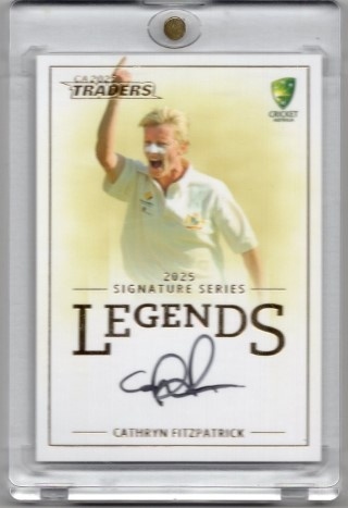CRICKET - Traders 2025-26 - Legends Signature #L12 - Cathryn Fitzpatrick AUTO, SN150 - Australia