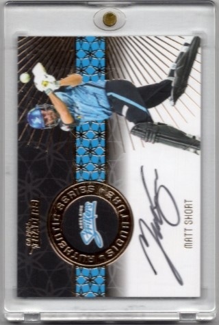 CRICKET - Traders 2025-26 - Authentic Series Signature Black #ASB05 - Matt Short AUTO, SN94 - Adelaide Strikers