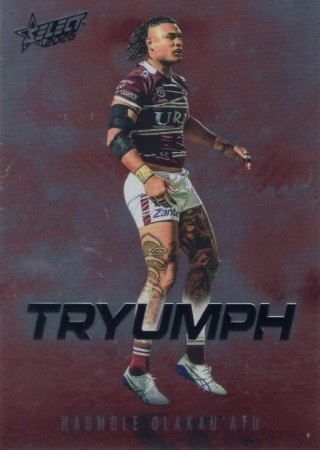 NRL - 2026 Select - Tryumph Red #TR038 - Haumole Olakau'atu - Manly Sea Eagles