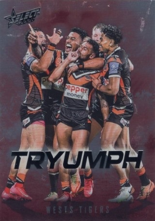 NRL - 2026 Select - Tryumph Red #TR101 - Tigers Team - Wests Tigers