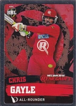 CRICKET - 2015-16 Tap N Play Big Bash - Silver #112 - Chris Gayle - Melbourne Renegades