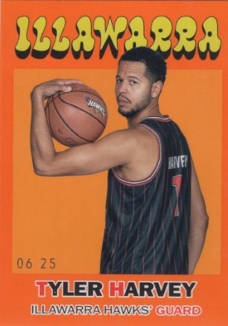 NBL - 2023-24 Topps - Topps 1971 Basketball Orange#TB-01 Tyler Harvey SN25 - Illawarra Hawks