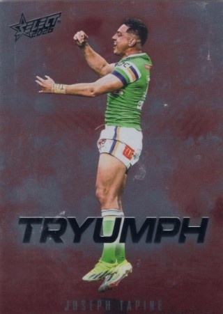 NRL - 2026 Select - Tryumph Red #TR009 - Joseph Tapine - Canberra Raiders