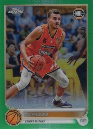 NBL - 2022-23 Topps Chrome - Green Refractor #025 - DJ Hogg SN99 - Cairns Taipans