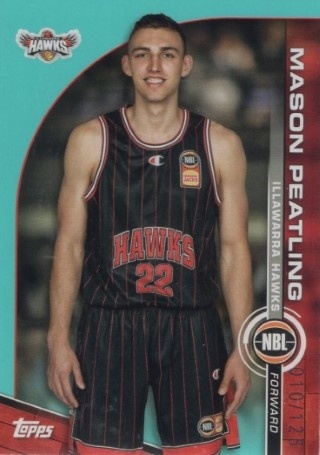 NBL - 2023-24 Topps - Aqua Parallel #035 - Mason Peatling SN125 - Illawarra Hawks