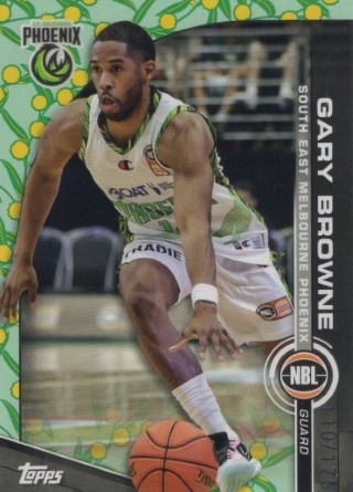 NBL - 2023-24 Topps - Golden Wattle Parallel #080 - Gary Browne SN175 - S.E. Melbourne Phoenix