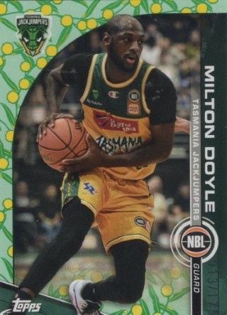 NBL - 2023-24 Topps - Golden Wattle Parallel #099 - Milton Doyle SN175 - Tasmania JackJumpers