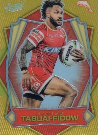 NRL - 2026 Select - Luminous Gold Back (SN725) #L060 - Hamiso Tabuai-Fidow - Dolphins