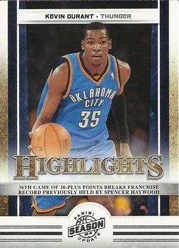 2009-10 Panini Season Update - #014 Kevin Durant HIGHLIGHTS - OKC Thunder