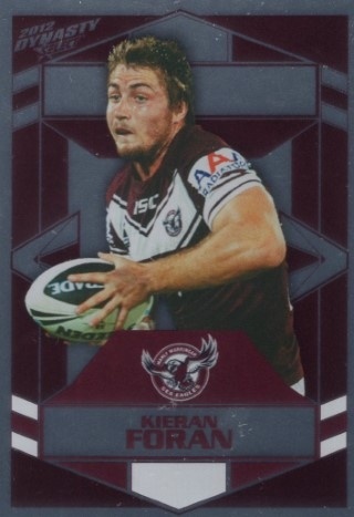 NRL - 2012 Select Dynasty - Parallel Silver #SP068 - Kieran Foran - Manly Sea Eagles