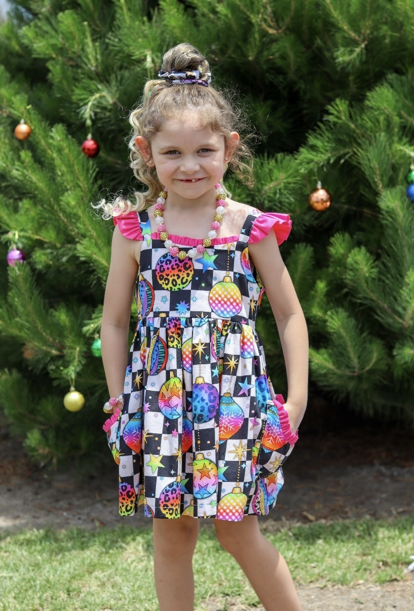 Festive Cheer Checkered Dress