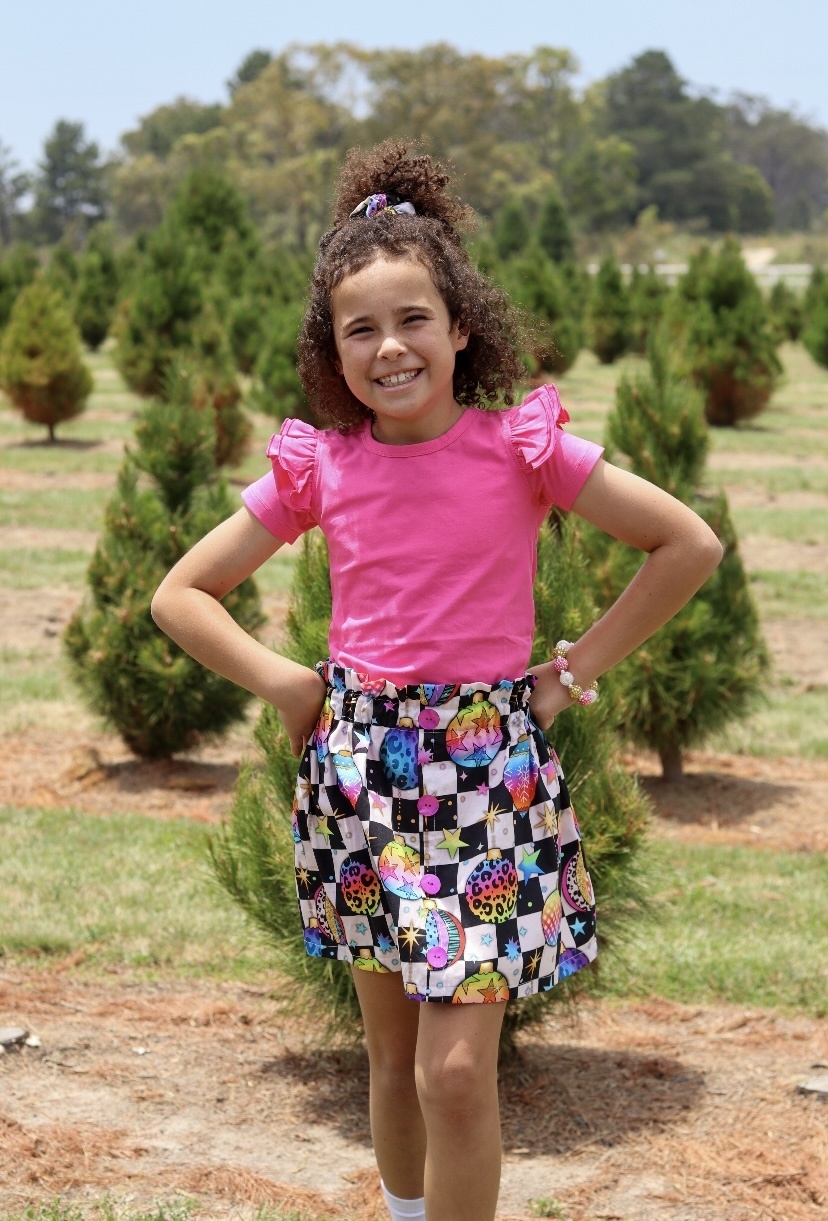 Festive Cheer Check Skirt