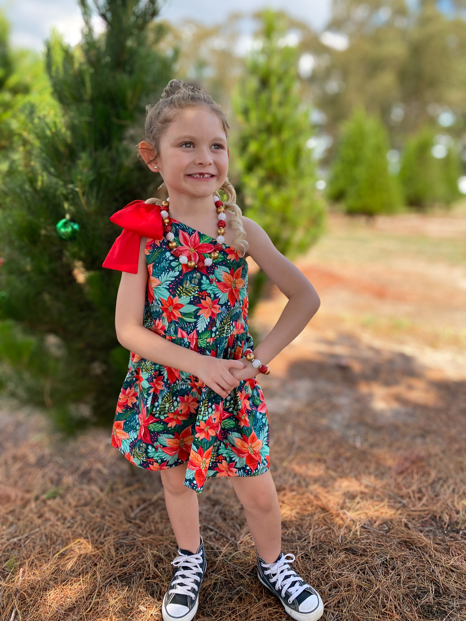 Festive Cheer Floral Dress