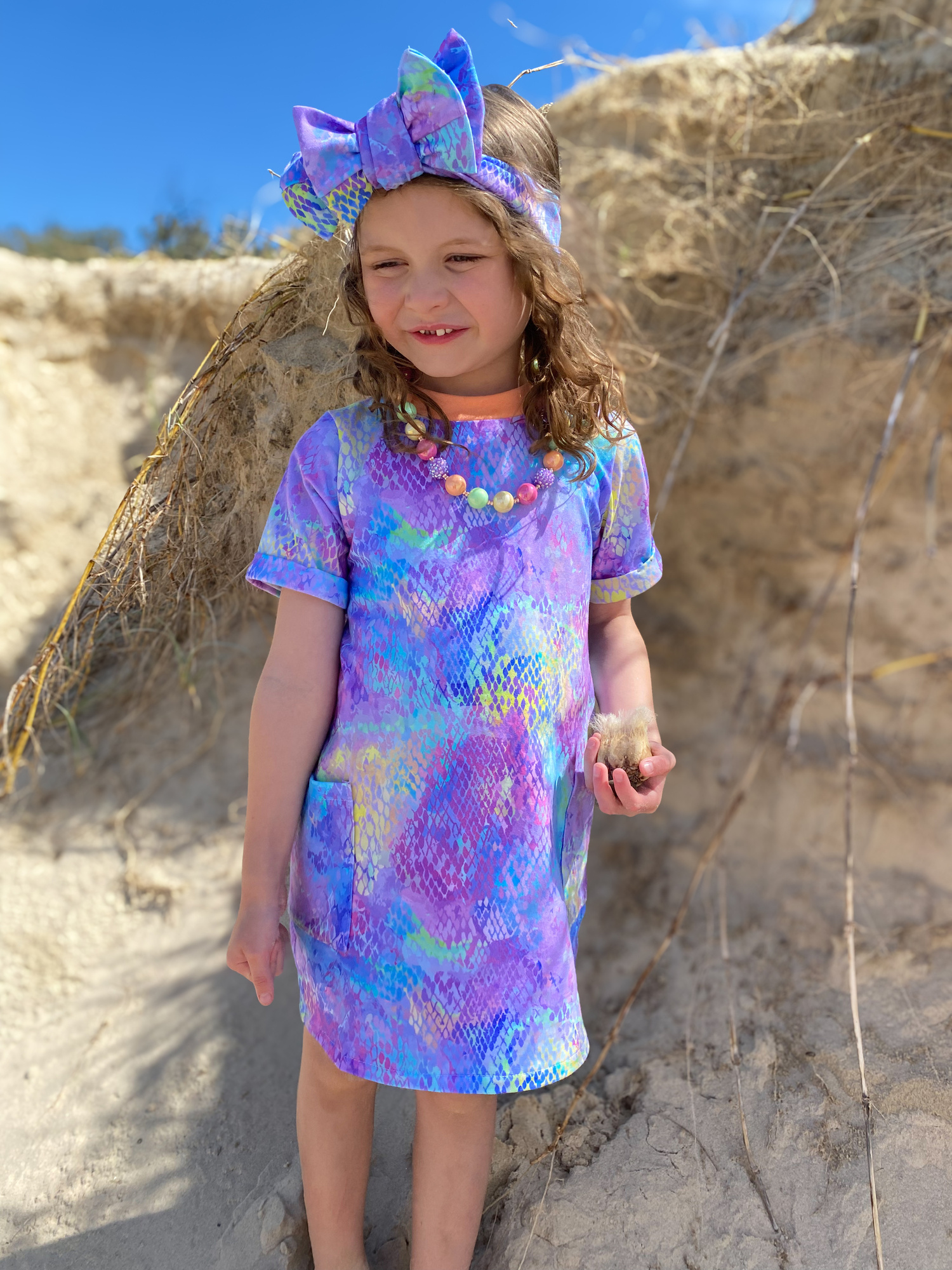 Springtime Serpent Big Bow Headwrap