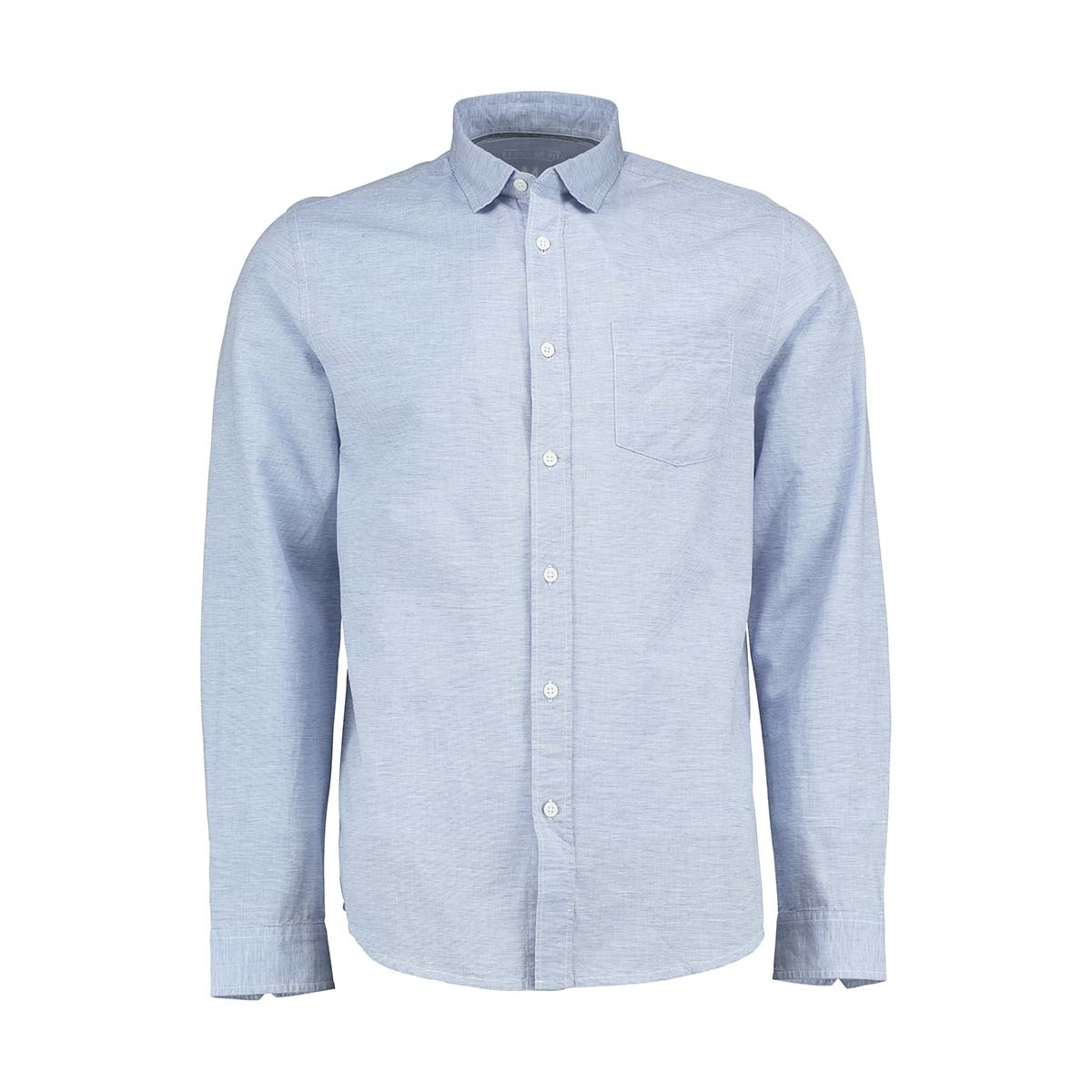 Long Sleeve Linen Blend Shirt