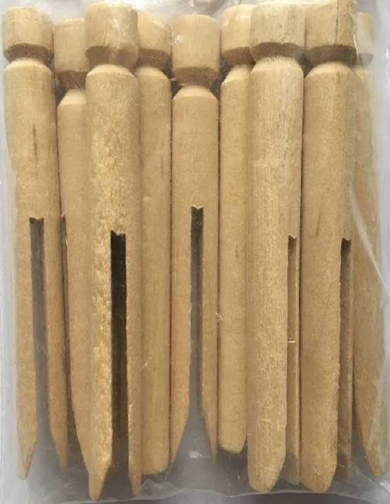 Craft Wooden Pegs - Dolly Pegs - Natural - Small