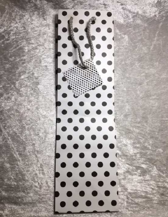 Bottle Bag - White With Black Dots