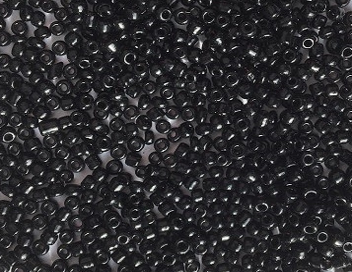 Seed Beads - Black - Opaque - 2mm - 20g