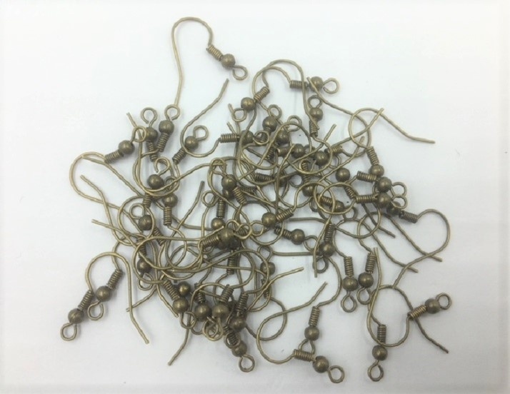 Sheppard Earring Hooks - Antique Bronze - 50 Pieces