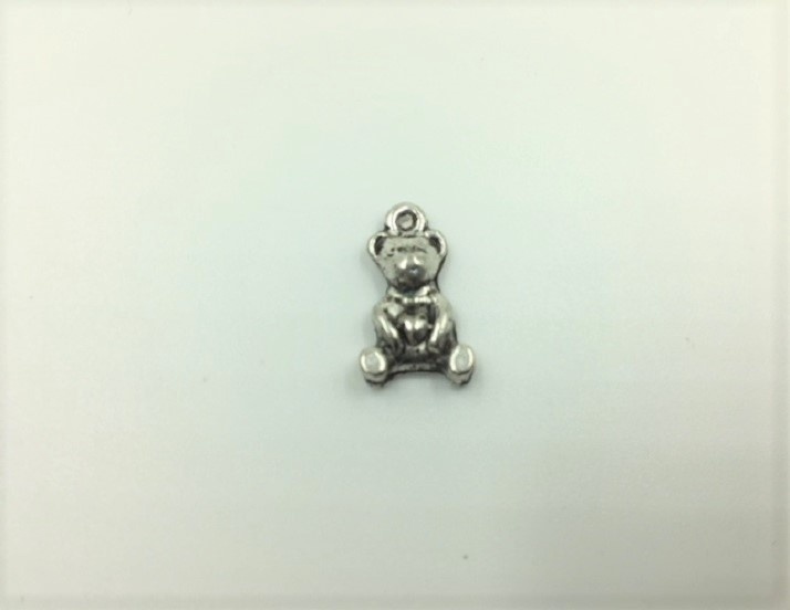 Teddy Bear - 1 Piece - Antique Silver