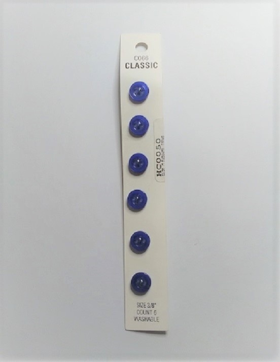 Buttons - Classic - Blue - 10mm