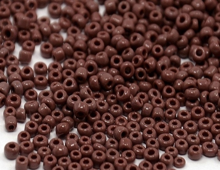 Seed Beads - Opaque Chocolate - 2mm - 20g
