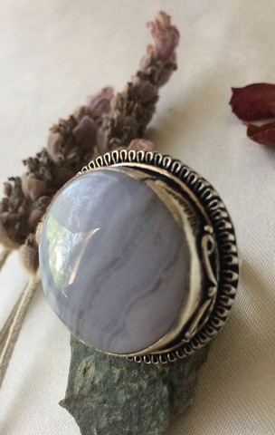 Blue Lace Agate Ring