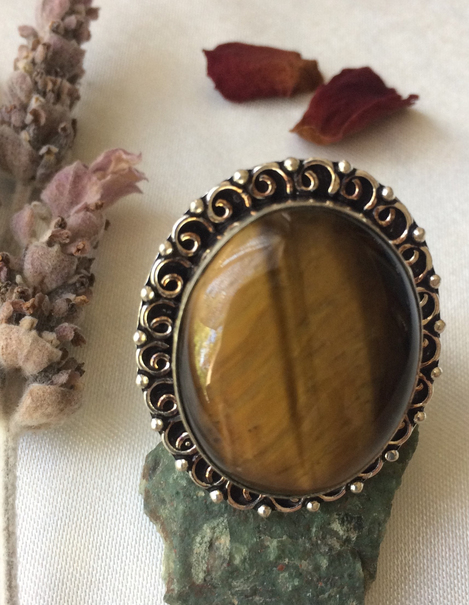 Australian Golden Tigers Eye Ring