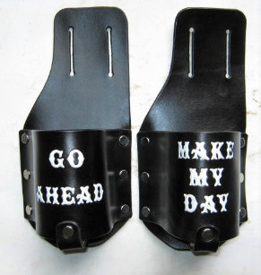 Personalized and custom made leather bottle holsters. Australia