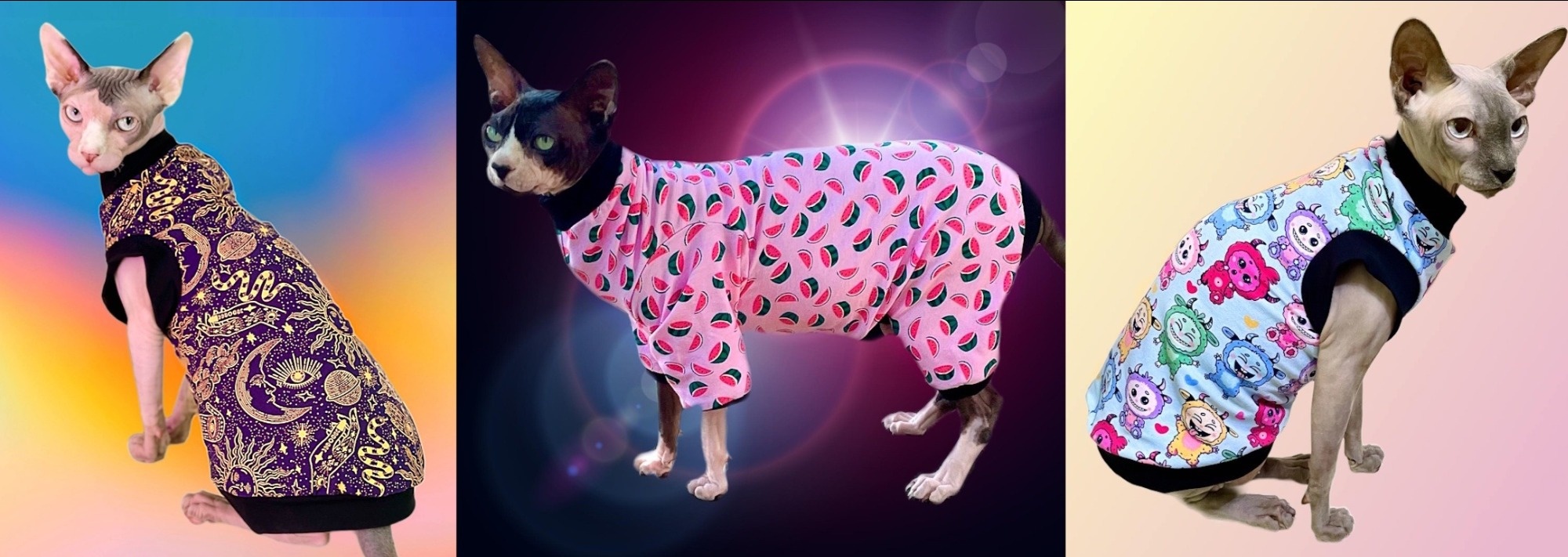 SphynxBoyz - Clothing for Cats such as Sphynx, Devon Rex, Cornish Rex, Siamese, Orientals, etc.