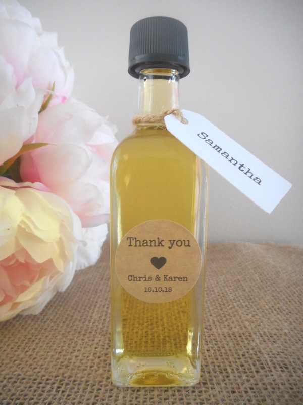 Small 60ml Square Glass Olive Oil Bottles Wedding Favours Bomboniere