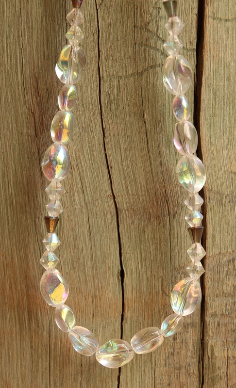 190. Aura Quartz - Double Over Necklace