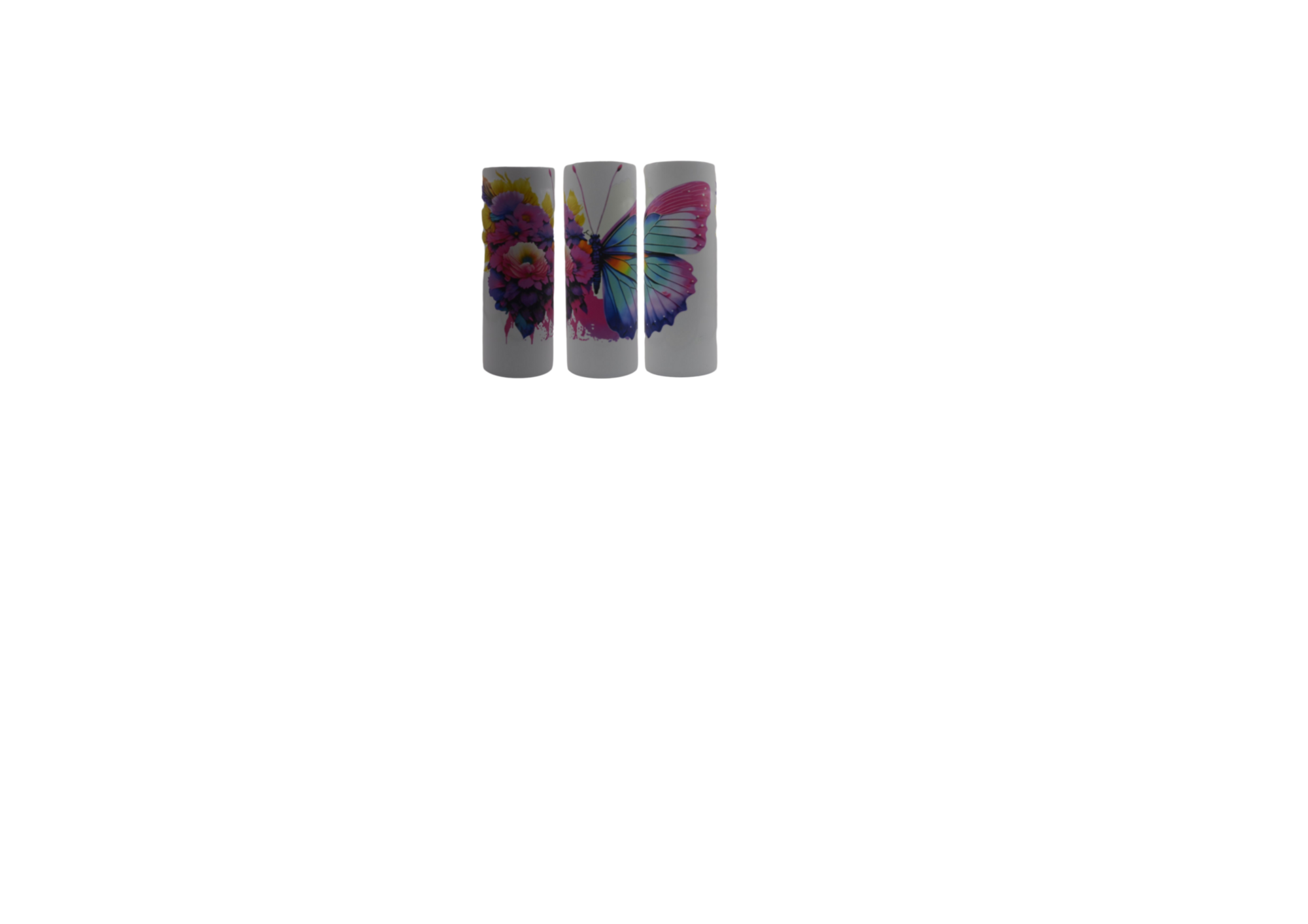 Butterfly Flowers 20 oz Tumbler