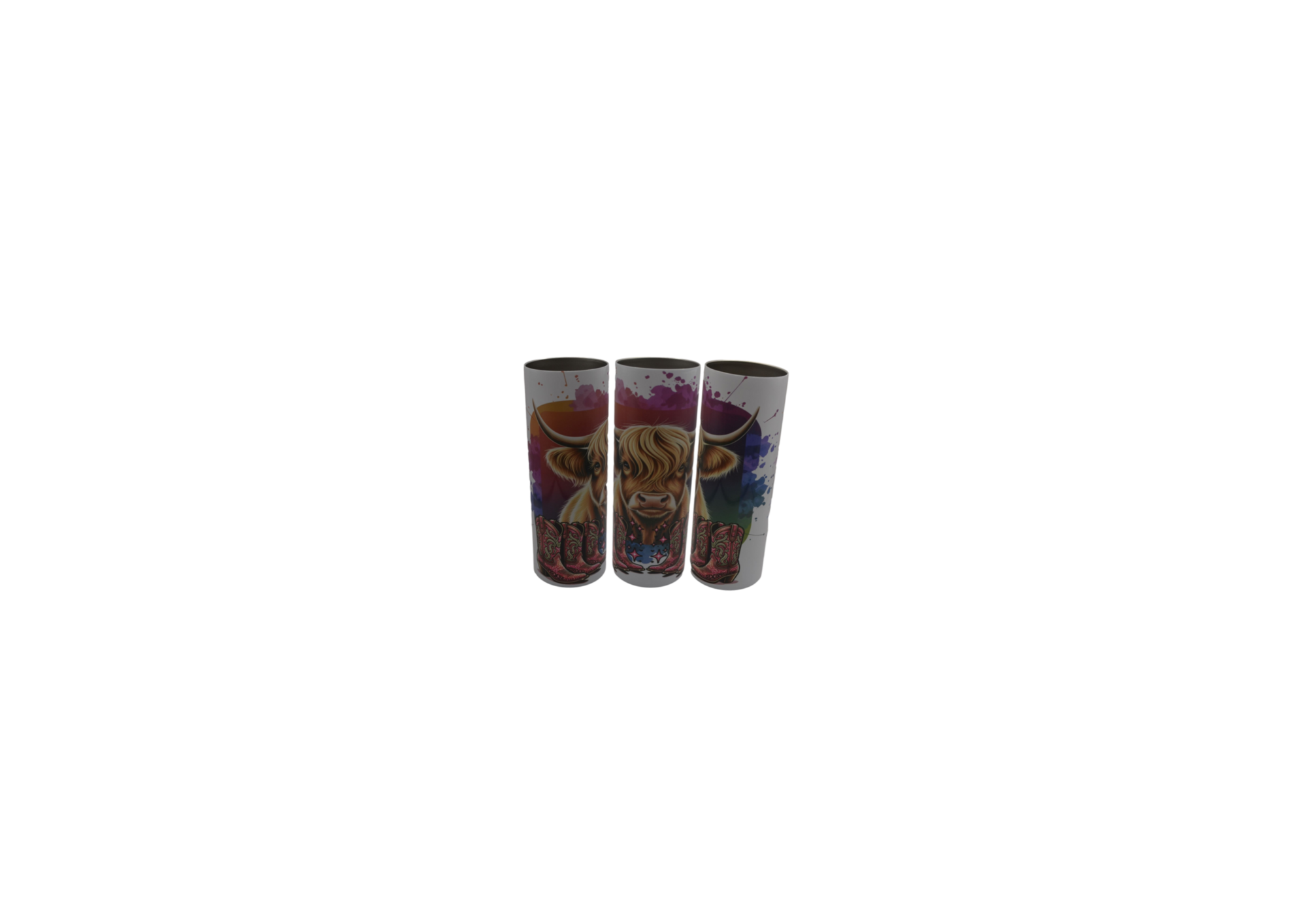 Highland Cow & Boots 20 oz Tumbler