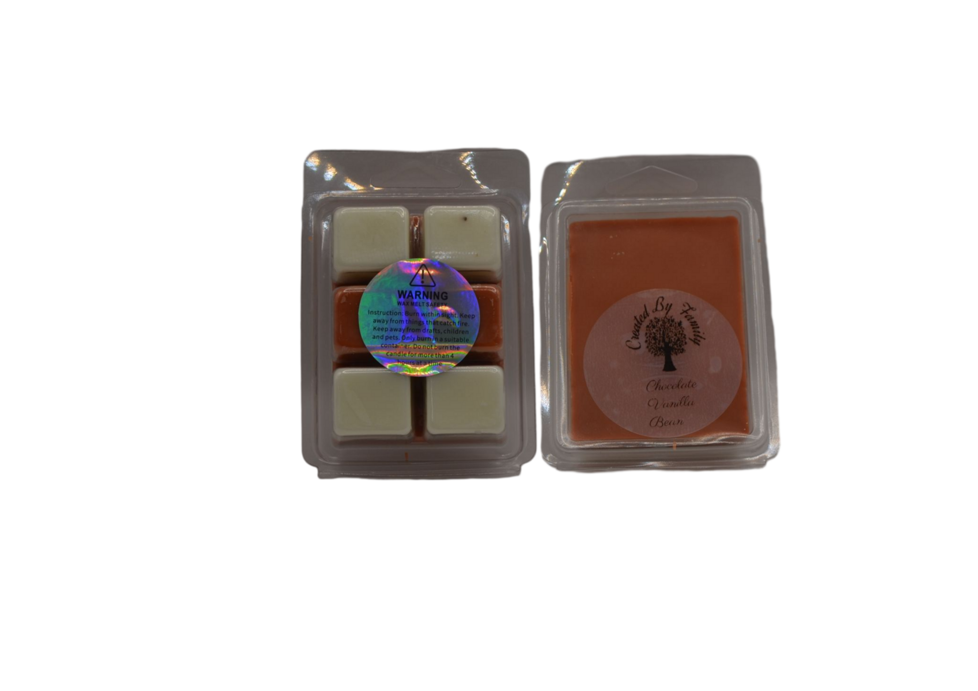 Chocolate and Vanilla Bean scented  wax melts