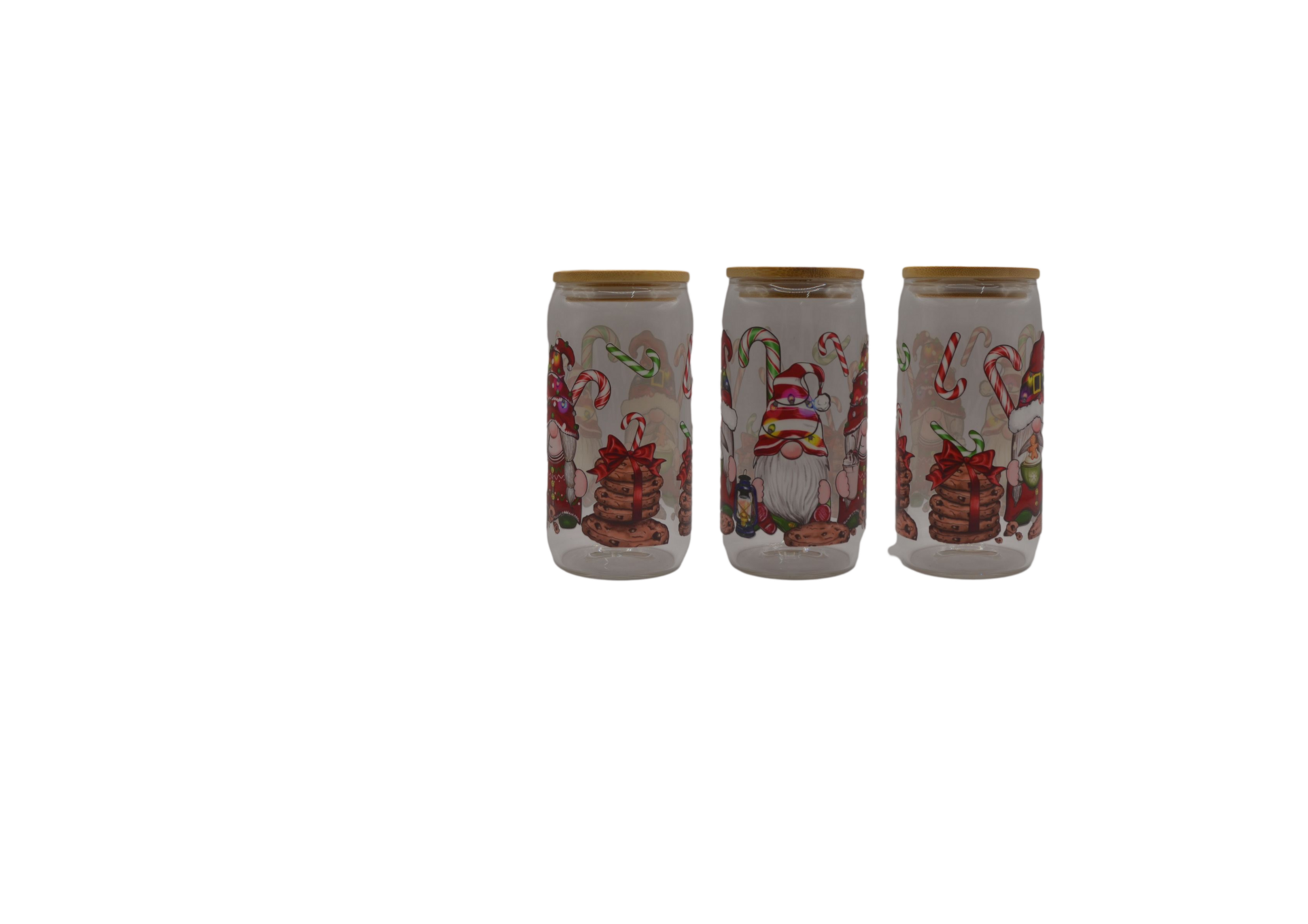 Xmas Gnomes 16oz libby