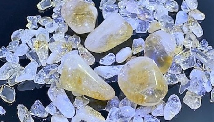 Citrine Crystals Tumbled & Chips
