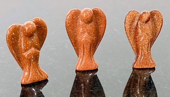 Goldstone carved Angels