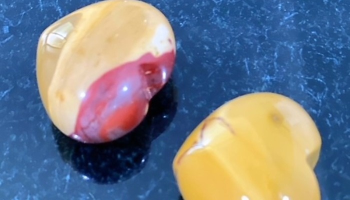 Mookaite Jasper Hearts