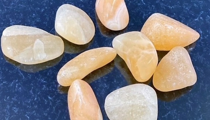 Orange Calcite Crystals Tumbled