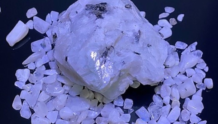 Rainbow Moonstone Crystal Raw & Chips