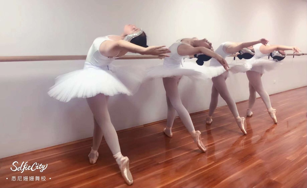 Ballet class in the studio