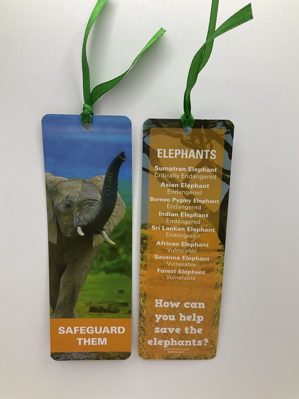 Elephants Endangered Bookmark
